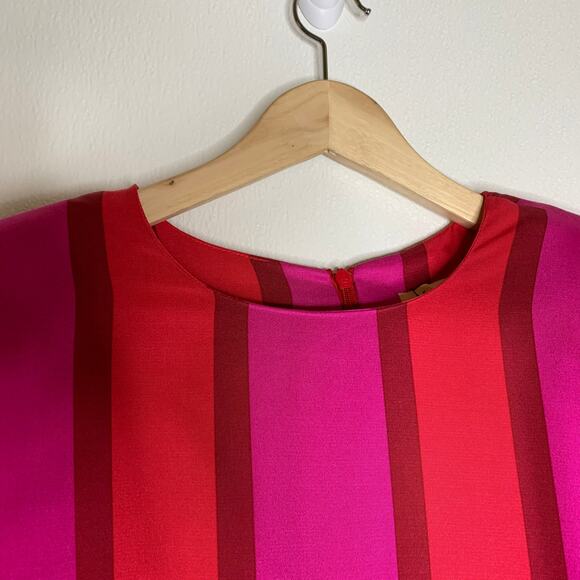 Maggie Marilyn I’m Coming Home Striped Satin Mini Dress Womens Size 6 - Picture 9 of 15